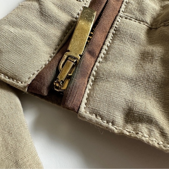 Zara Utility Military Equestrian Jacket Tan Size Small - Picture 14 of 15
